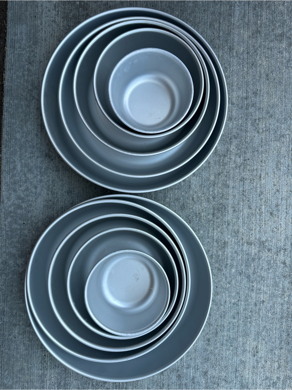 Double Set fat Daddio rounded cake pans- 10 piece set cake pans